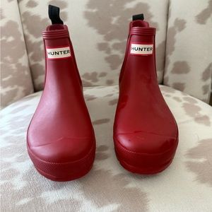 Hunter Red Chelsea Boots Size EU38/7